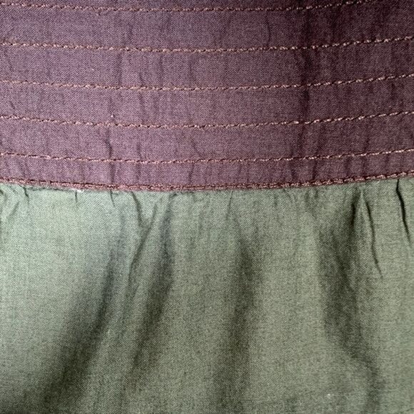 American Eagle Tiered Flare Mini Skirt Size 6 Small Green Stripe Boho - Picture 9 of 11